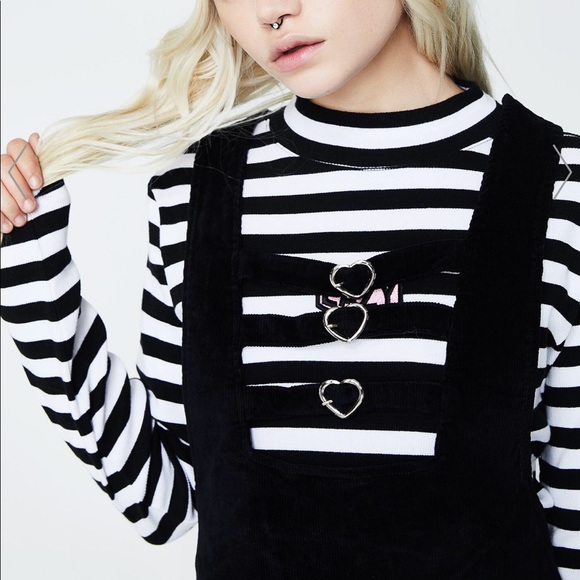 Lazy Oaf Black Corduroy Overall Dress - Picture 4 of 7